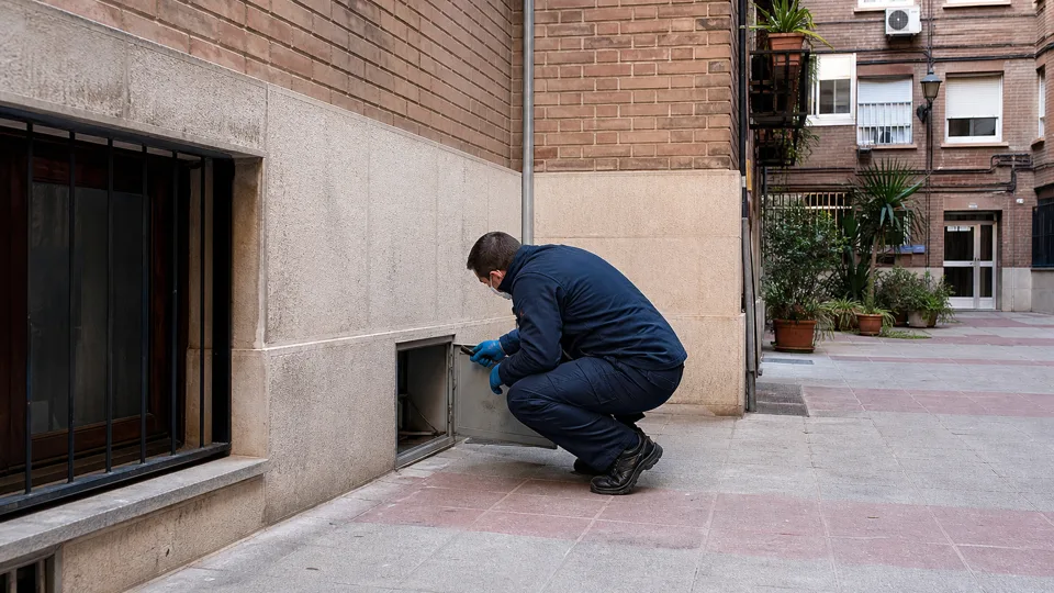 Inspección profesional en Madrid, fotografía editorial exclusiva de plagas-madrid.com para la portada